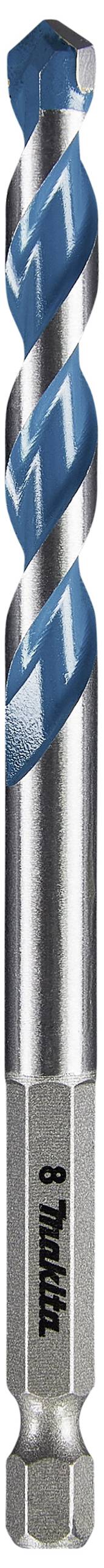 Makita E-15045 Hartmetall Mehrzweckbohrer ück 8mm Gesamtlänge 120mm 1/4" (6.3 mm) Innensechskant