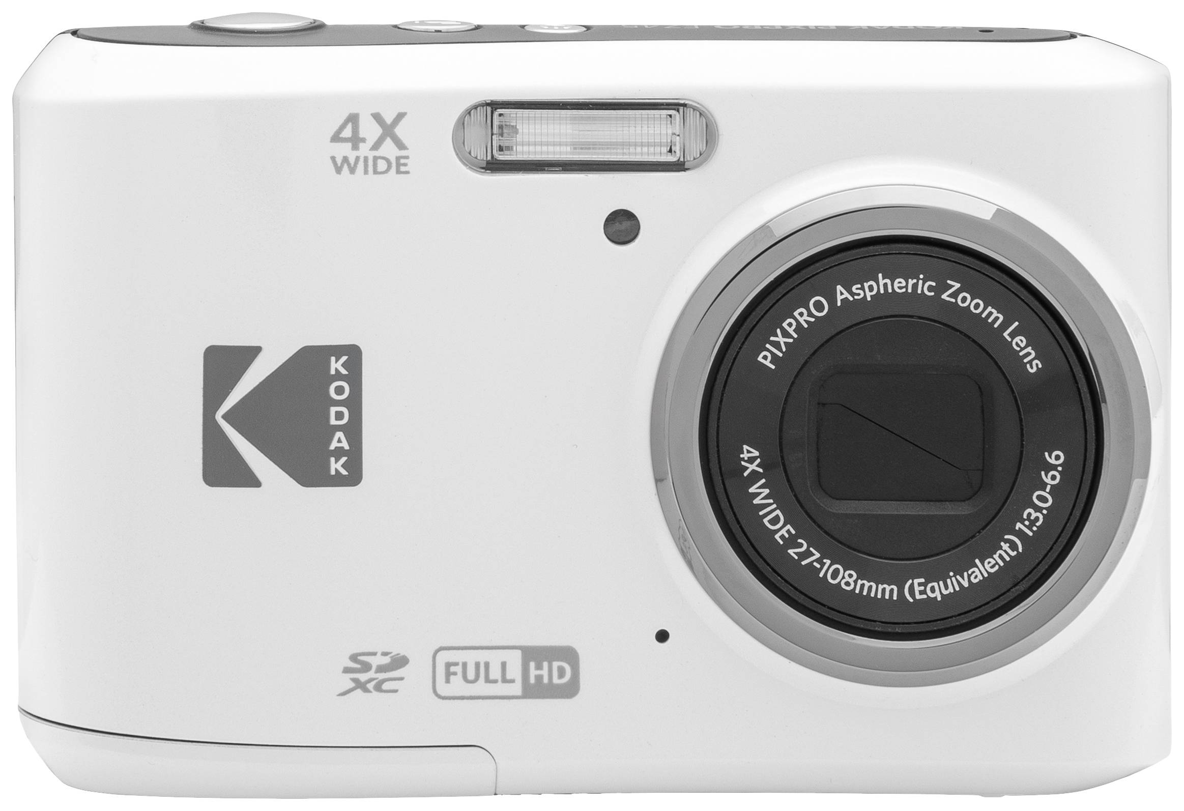 Kodak Pixpro FZ45 Friendly Zoom Digitalkamera 16 Megapixel Opt. Zoom: 4 x Weiß Full HD Video, HDR-Video, Integrierter Akku