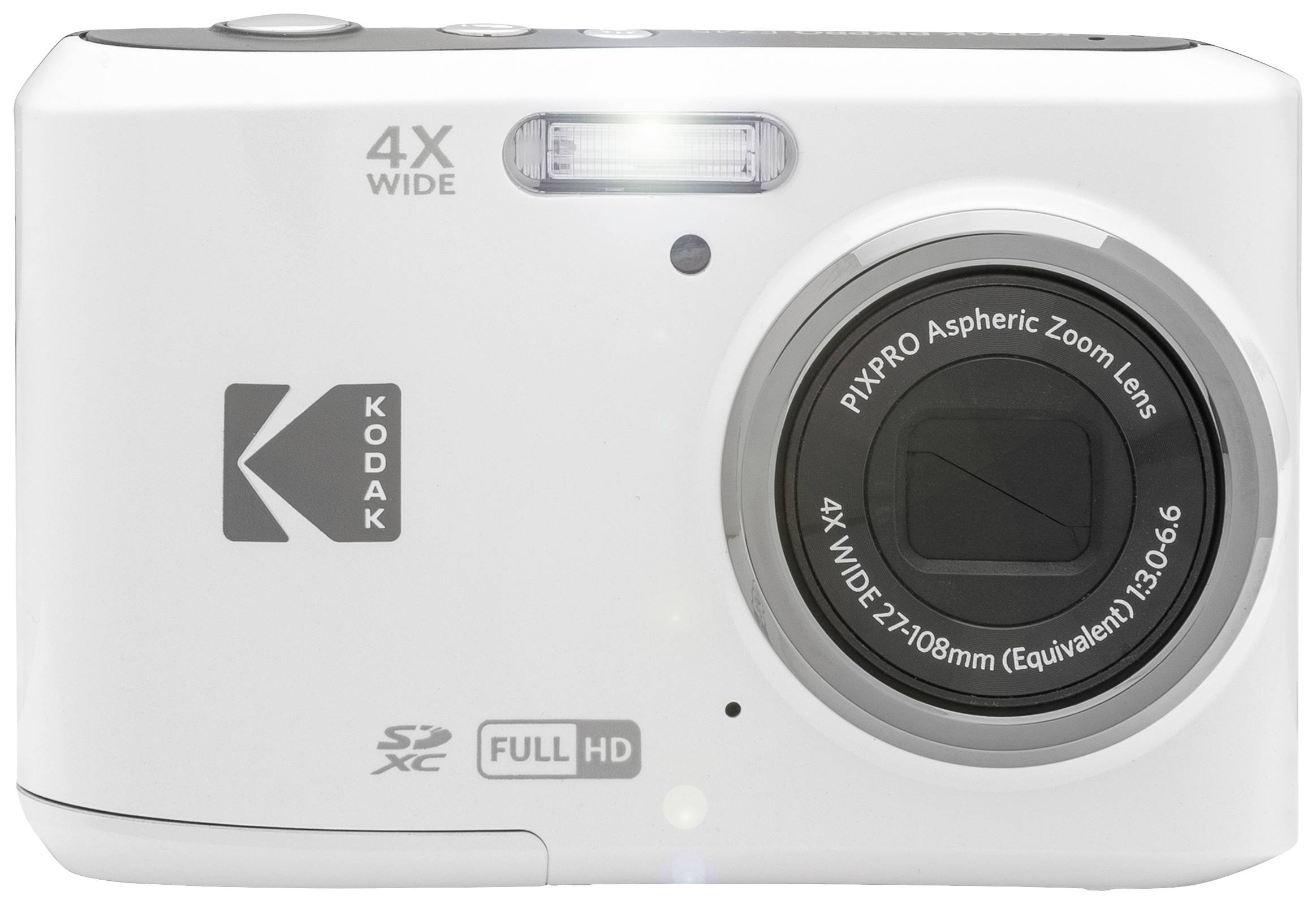 Kodak Pixpro FZ45 Friendly Zoom Digitalkamera 16 Megapixel Opt. Zoom: 4 x Weiß Full HD Video, HDR-Video, Integrierter Akku