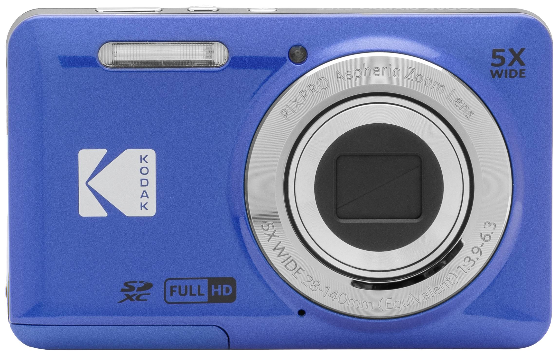 Kodak Pixpro FZ55 Friendly Zoom Digitalkamera 16 Megapixel Opt. Zoom: 5 x Blau Full HD Video, HDR-Video, Integrierter Akku