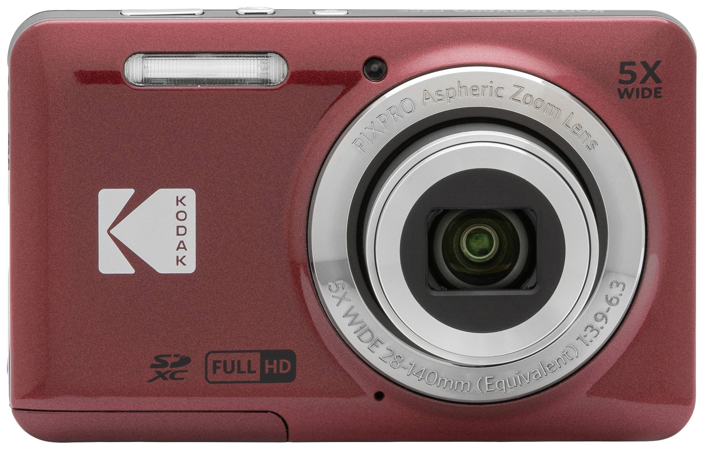 Kodak Pixpro FZ55 Friendly Zoom Digitalkamera 16 Megapixel Opt. Zoom: 5 x Rot Full HD Video, HDR-Vi