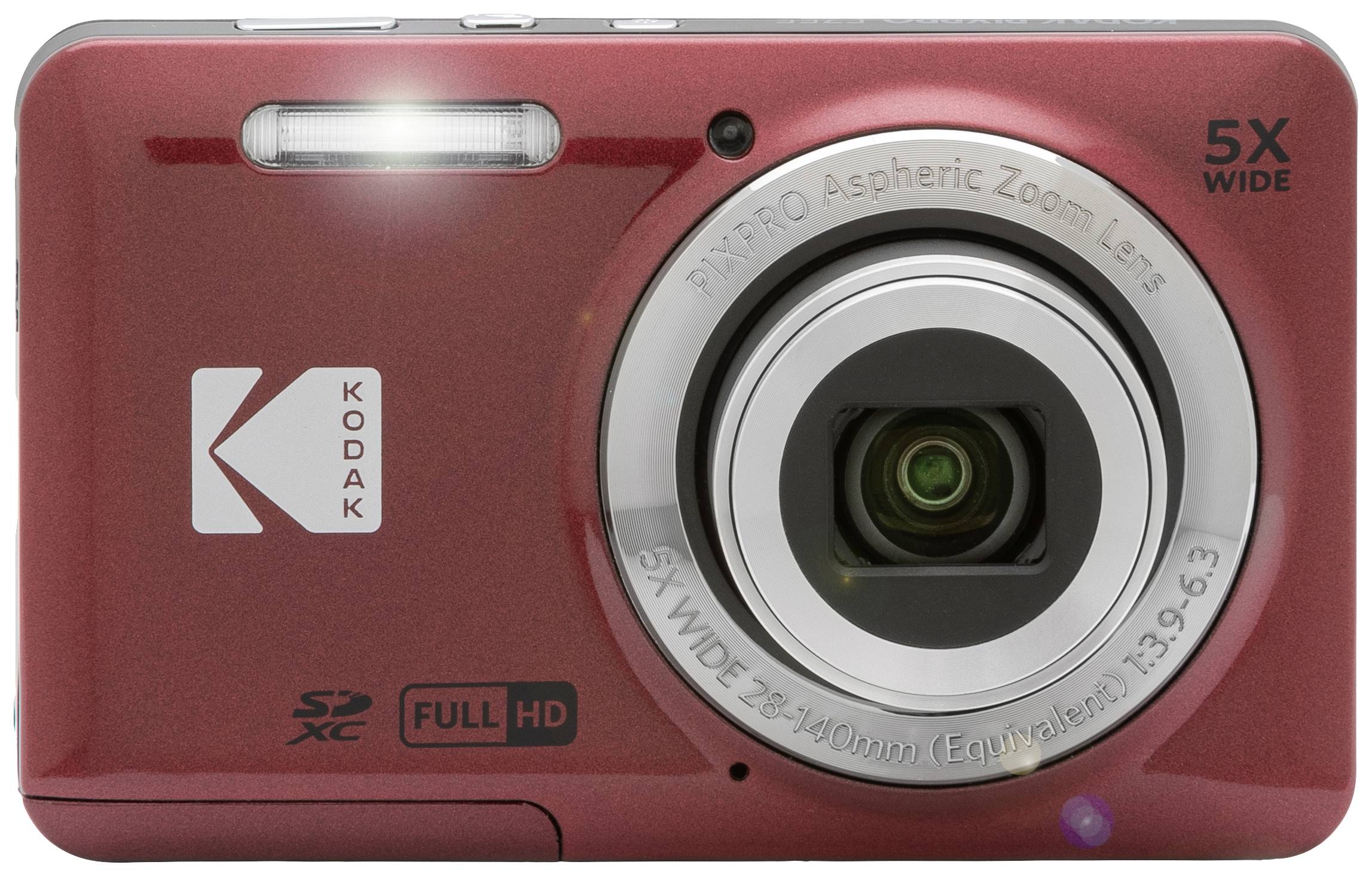 Kodak Pixpro FZ55 Friendly Zoom Digitalkamera 16 Megapixel Opt. Zoom: 5 x Rot Full HD Video, HDR-Vi