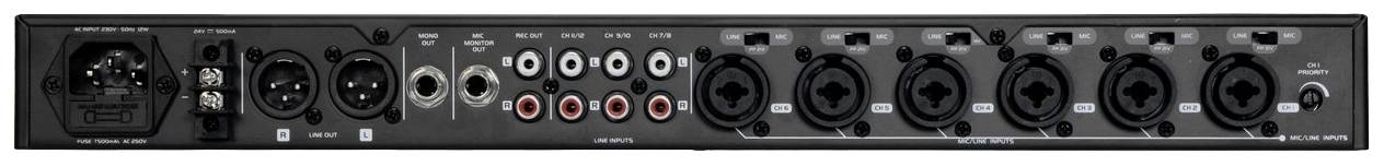 Omnitronic EM-312 12-Kanal DJ Mixer 19 Zoll Einbau