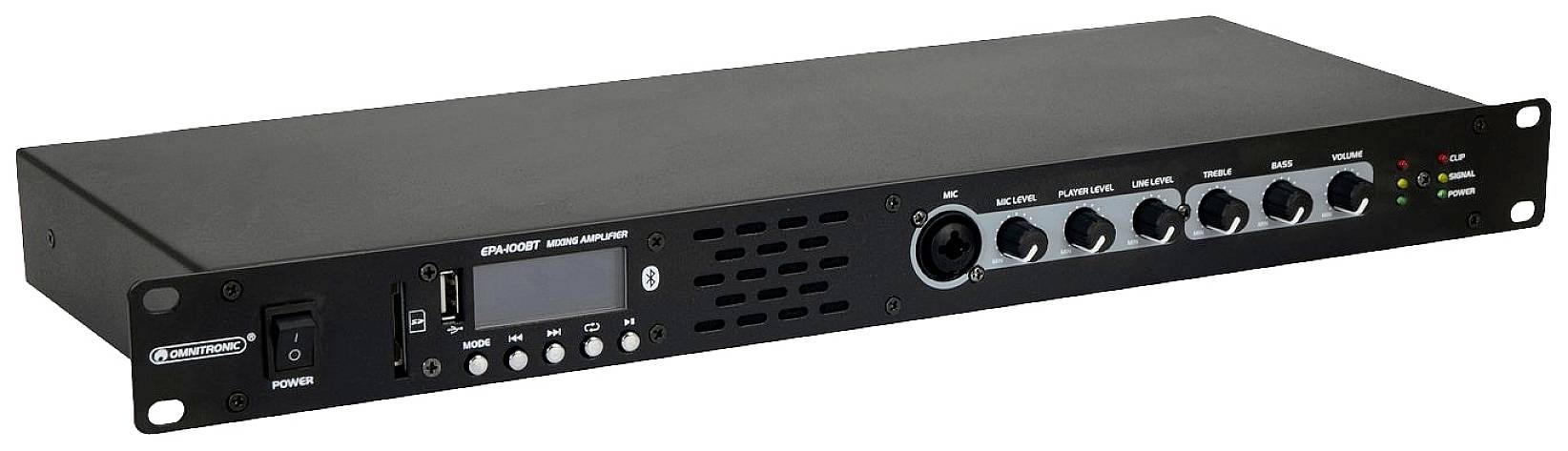 Omnitronic EPA-100BT PA Verstärker RMS Leistung je Kanal an 4 Ohm: 50 W