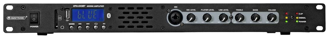 Omnitronic EPA-100BT PA Verstärker RMS Leistung je Kanal an 4 Ohm: 50W