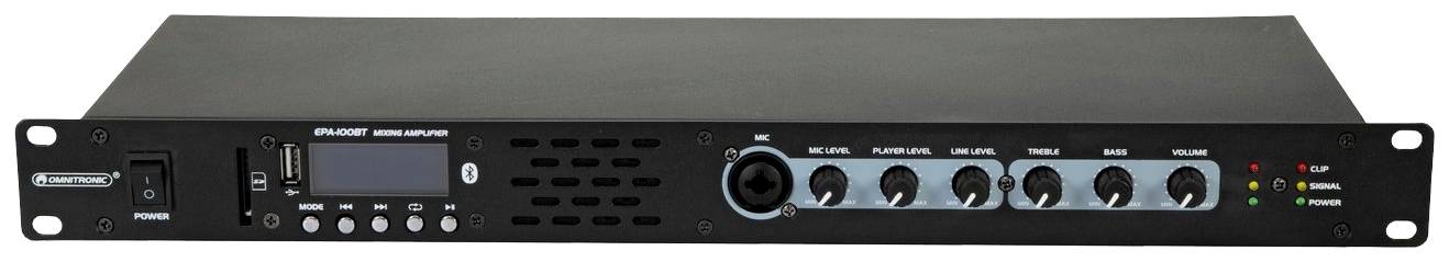 Omnitronic EPA-100BT PA Verstärker RMS Leistung je Kanal an 4 Ohm: 50W