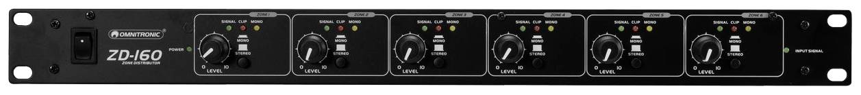 Omnitronic ZD-160B Zonen-Verteiler Schwarz