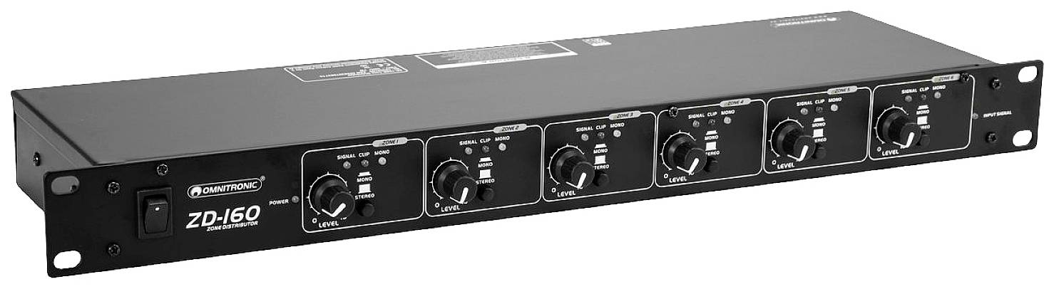 Omnitronic ZD-160B Zonen-Verteiler Schwarz