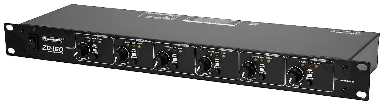 Omnitronic ZD-160B Zonen-Verteiler Schwarz