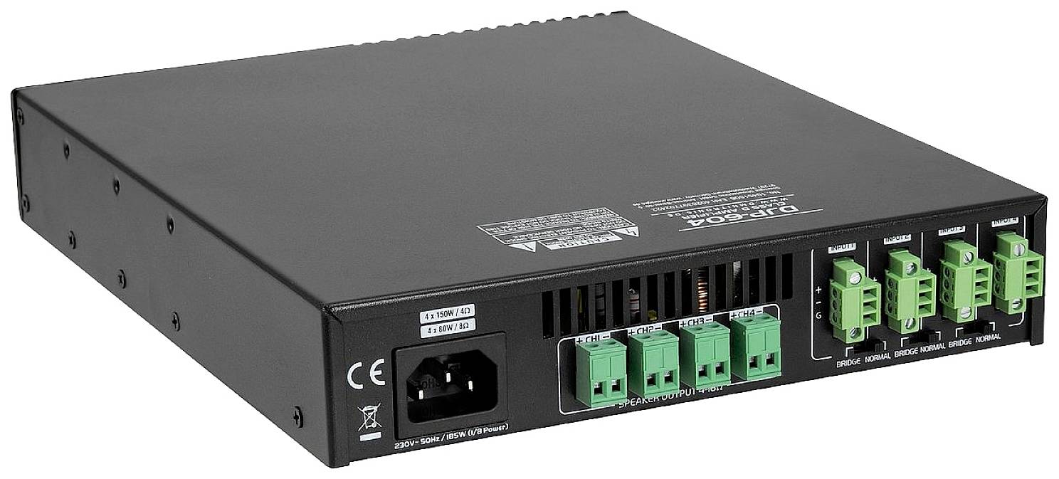 Omnitronic DJP-604 PA Verstärker RMS Leistung je Kanal an 4 Ohm: 150 W