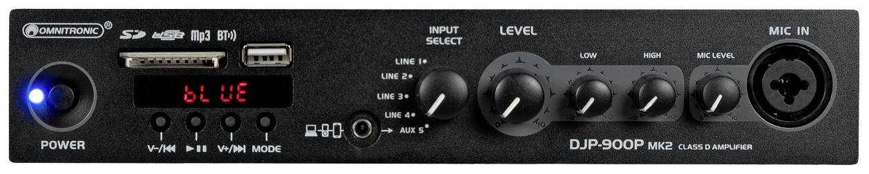 Omnitronic DJP-900P PA Verstärker RMS Leistung je Kanal an 4 Ohm: 460W