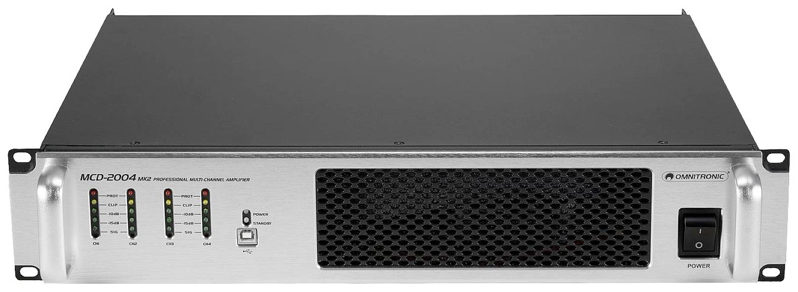 Omnitronic MCD-2004 PA Verstärker RMS Leistung je Kanal an 4 Ohm: 500 W