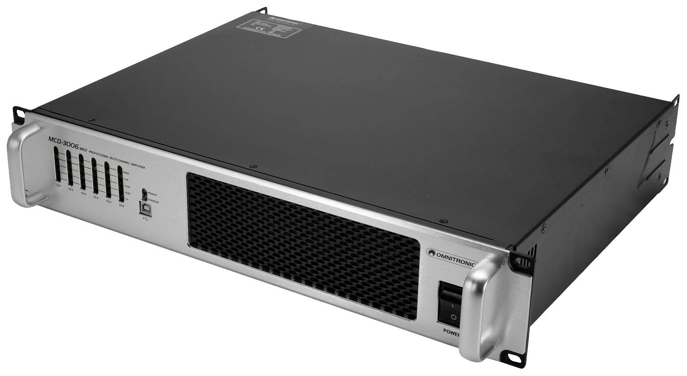 Omnitronic MCD-3006 PA Verstärker RMS Leistung je Kanal an 4 Ohm: 500W