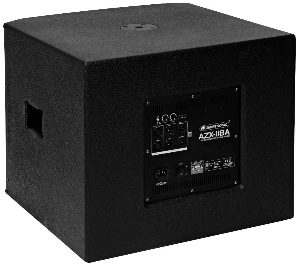 Omnitronic AZX-118A Aktiver PA Subwoofer 45cm 18 Zoll 400W 1St.