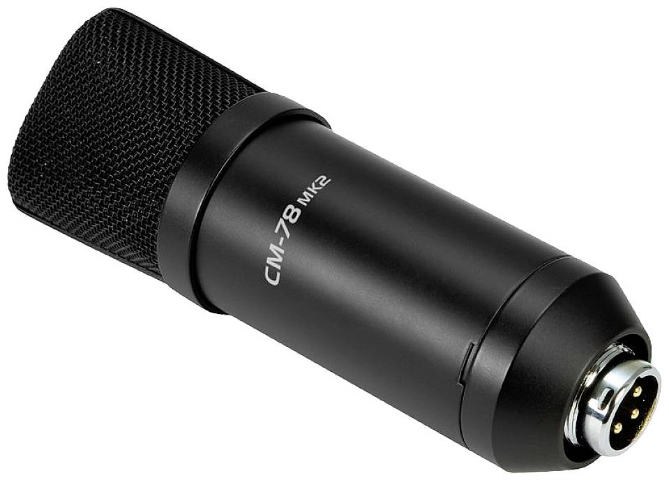 Omnitronic CM-78MK2 Stand Studiomikrofon Übertragungsart (Details):Kabelgebunden inkl. Windschutz XLR Kabelgebunden