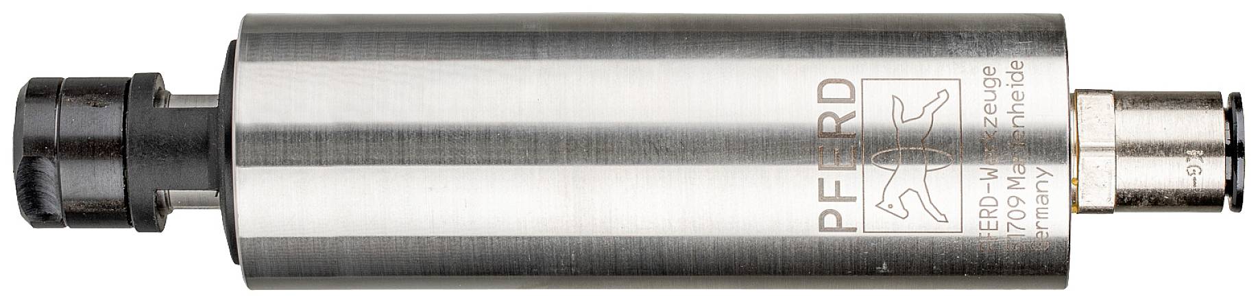 Industriewerkzeug aus Metall mit der Aufschrift 'PFERD', zylindrische Form, glatte Oberfläche.