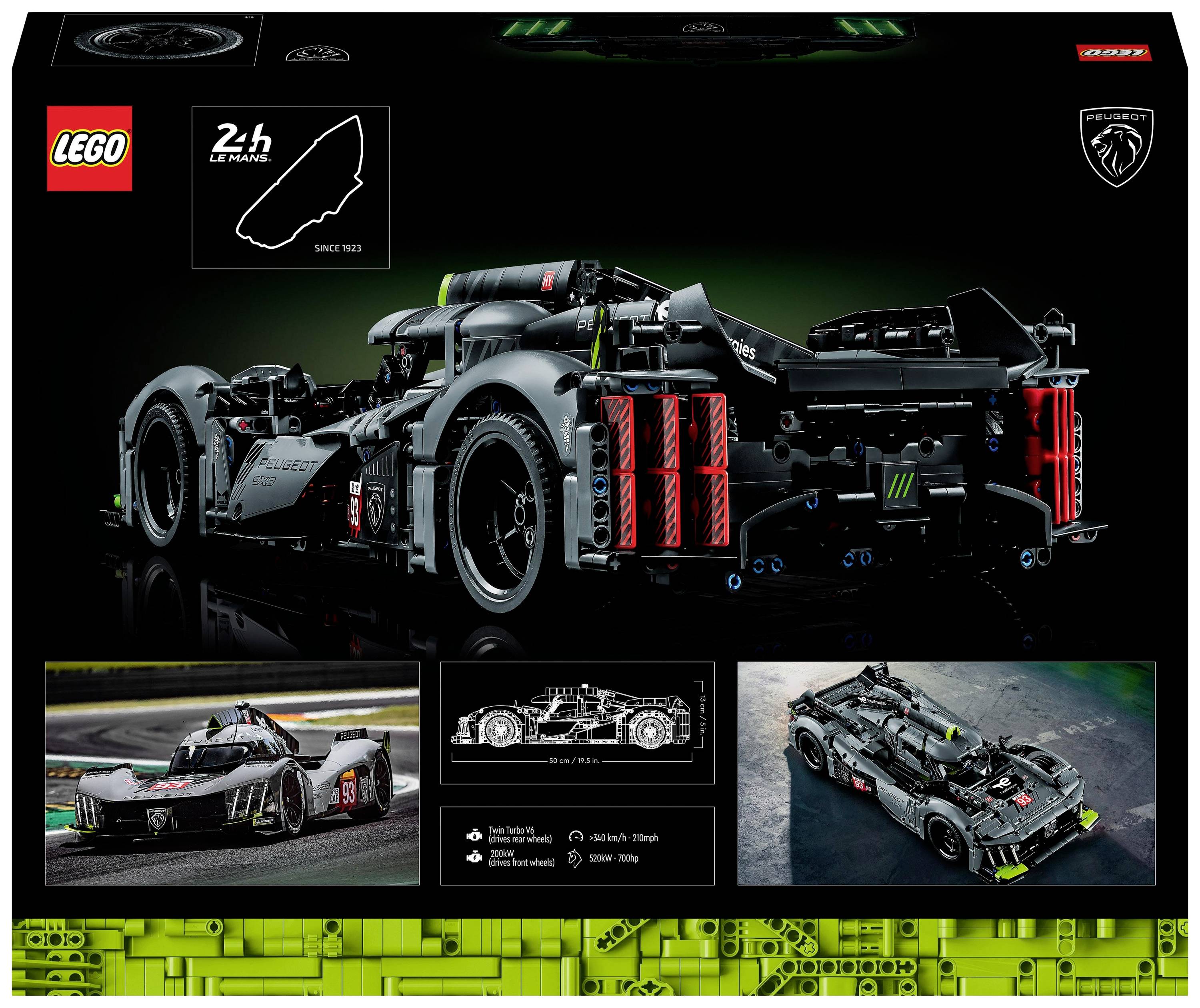 42156 LEGO® TECHNIC PEUGEOT 9X8 24H Le Mans Hybrid Hypercar
