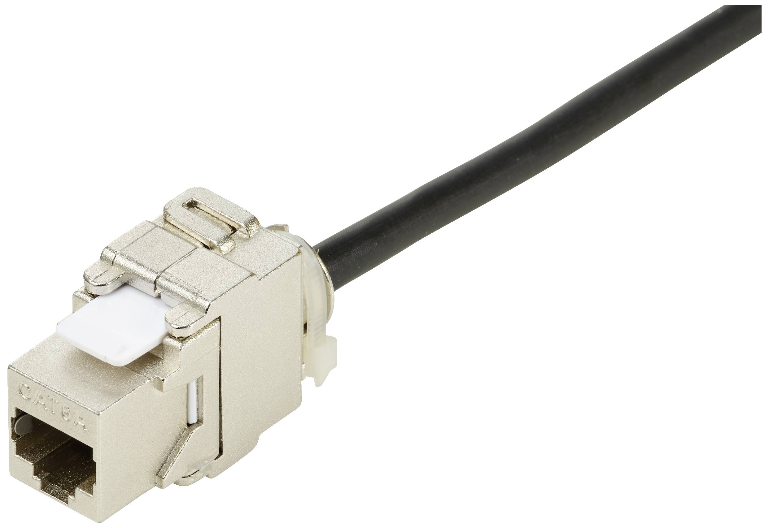 Renkforce RJ45 Netzwerk Kabeltrommel CAT 6a S/FTP 60m Schwarz PUR-Mantel