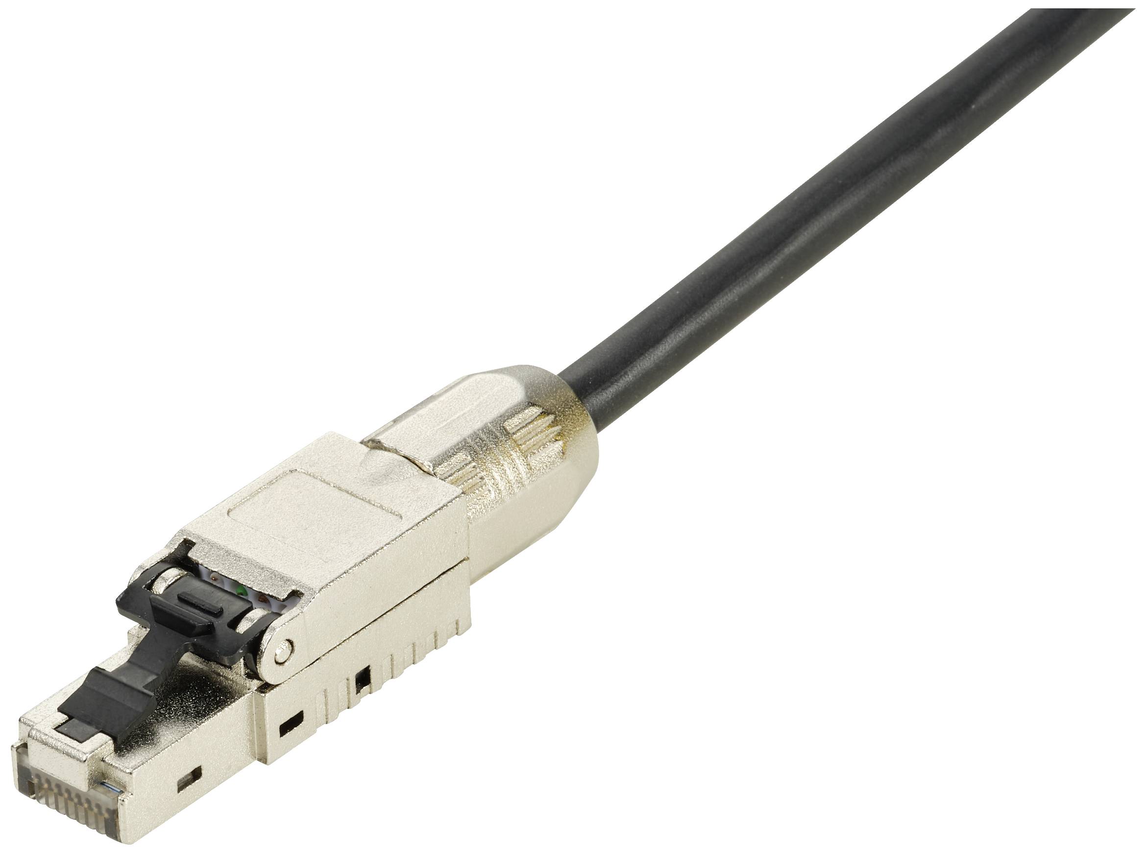 Renkforce RJ45 Netzwerk Kabeltrommel CAT 6a S/FTP 60m Schwarz PUR-Mantel