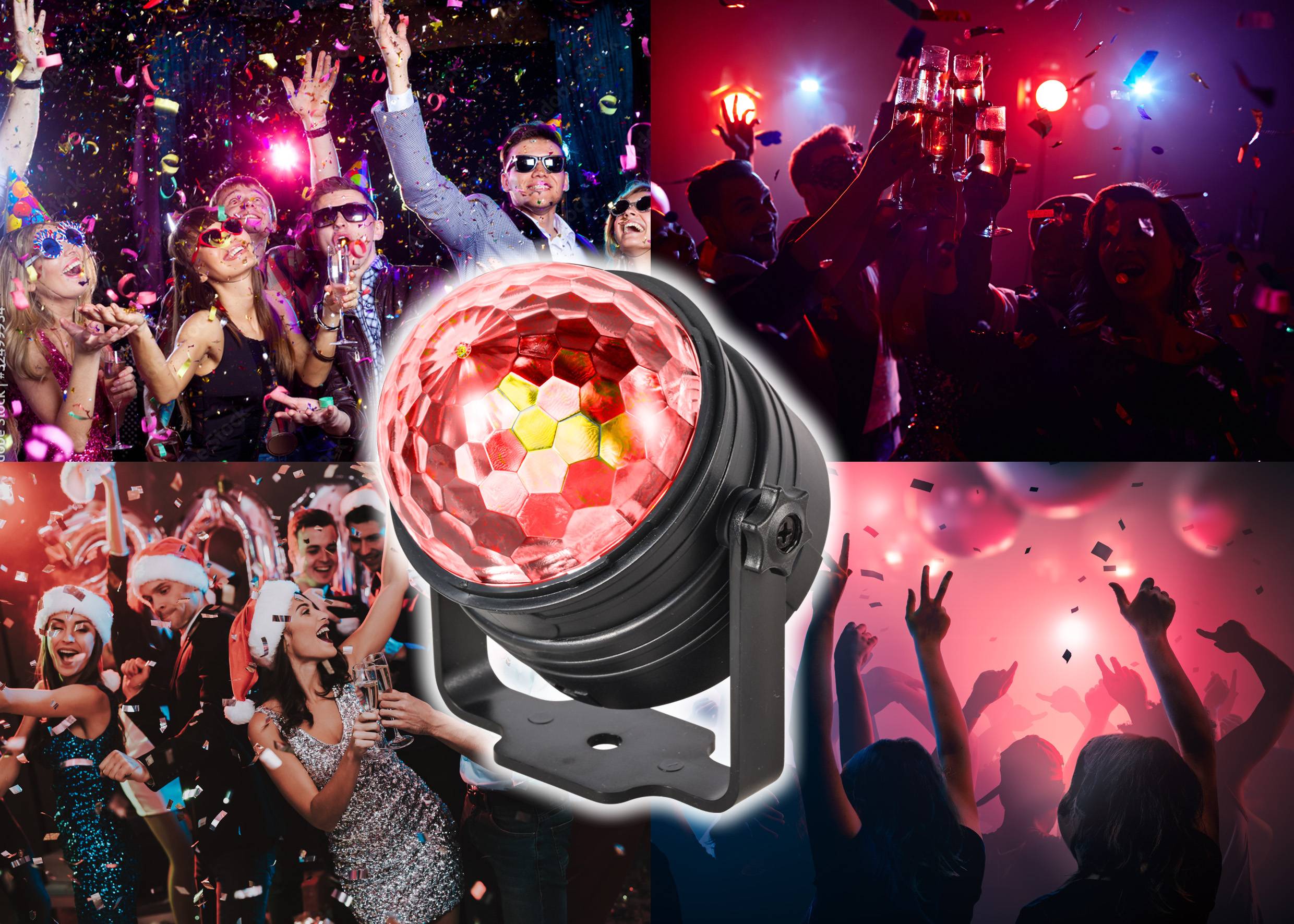 SMD LED Party-Lichteffekt 3W RGB Anzahl Leuchtmittel: 6