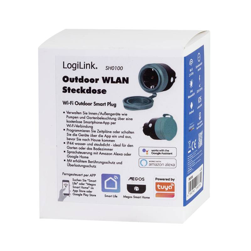 LogiLink SH0100 SH0100 Wi-Fi Steckdose Außenbereich