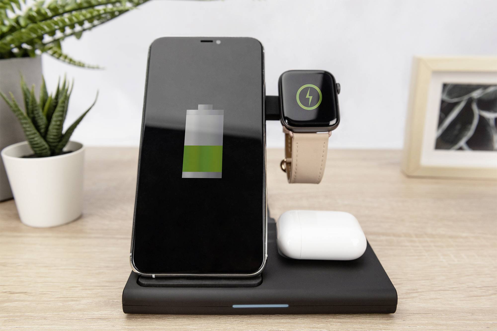 Digitus Induktions-Ladegerät 3in1 DA-10084 Ausgänge Induktionslade-Standard Schwarz