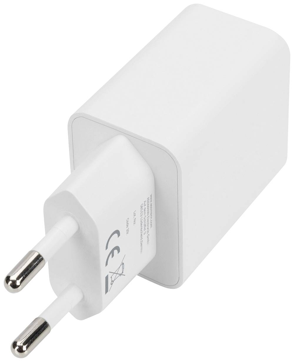 Digitus DA-10061 USB Ladegerät 15 W 2x USB-A Weiß Flugzeug, Innenbereich, KFZ, LKW