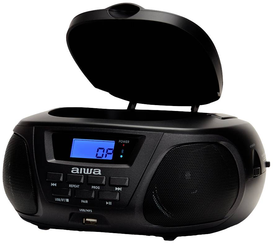 Aiwa BBTU-300BKMKII CD-Radio AM, FM, MW Bluetooth®, CD Schwarz