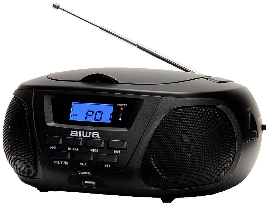 Aiwa BBTU-300BKMKII CD-Radio AM, FM, MW Bluetooth®, CD Schwarz