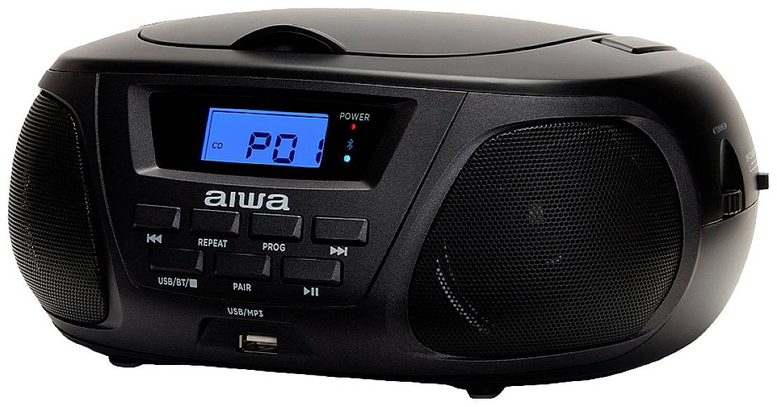 Aiwa BBTU-300BKMKII CD-Radio AM, FM, MW Bluetooth®, CD Schwarz