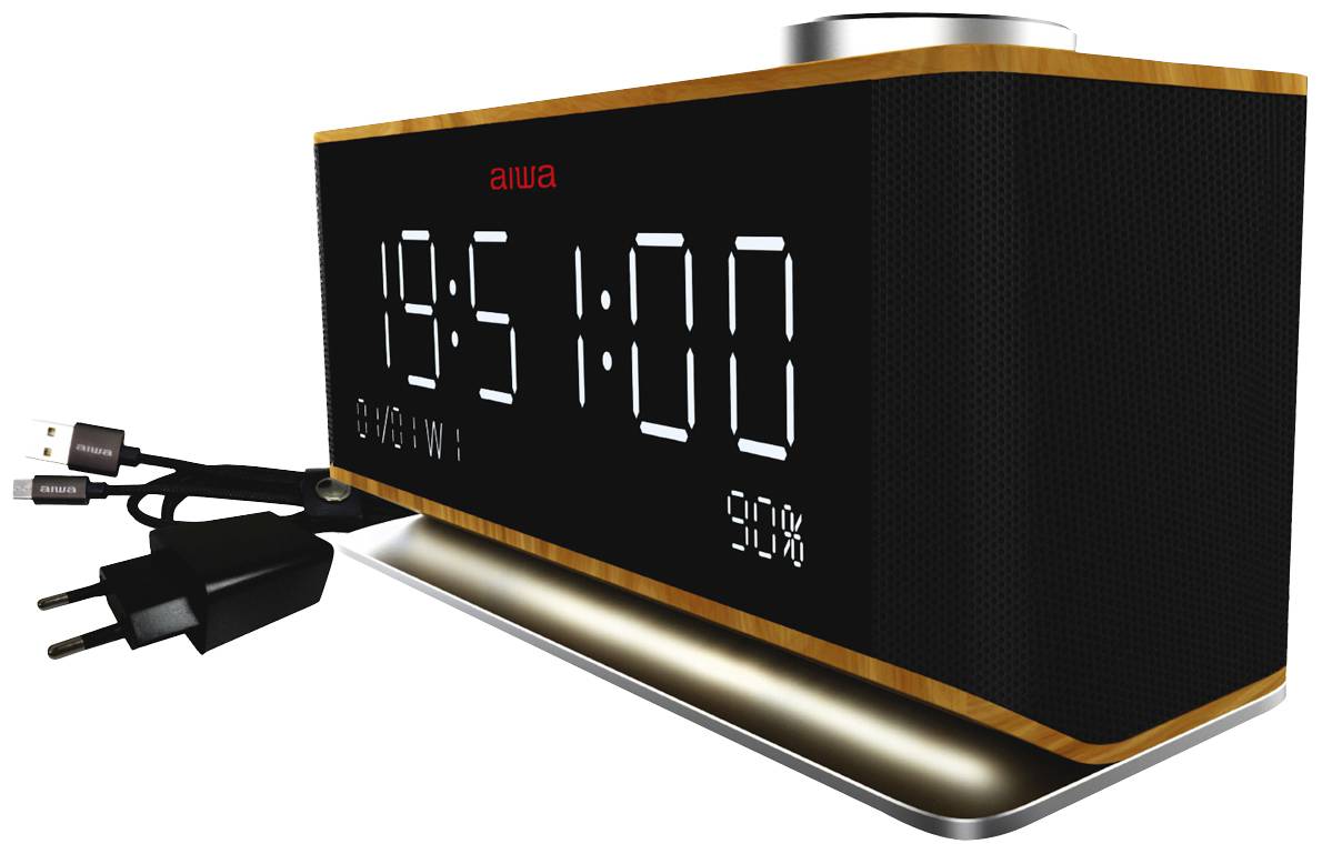 Aiwa CR-90BT Radiowecker UKW AUX, Bluetooth®, USB Schwarz