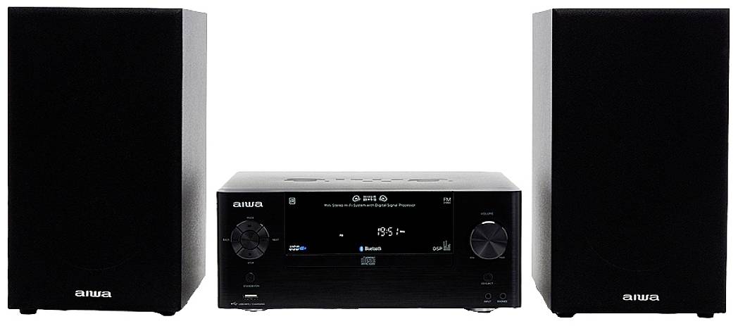 Aiwa MSBTU-500 Stereoanlage Bluetooth®, AUX, CD, USB, UKW, 50 W Schwarz