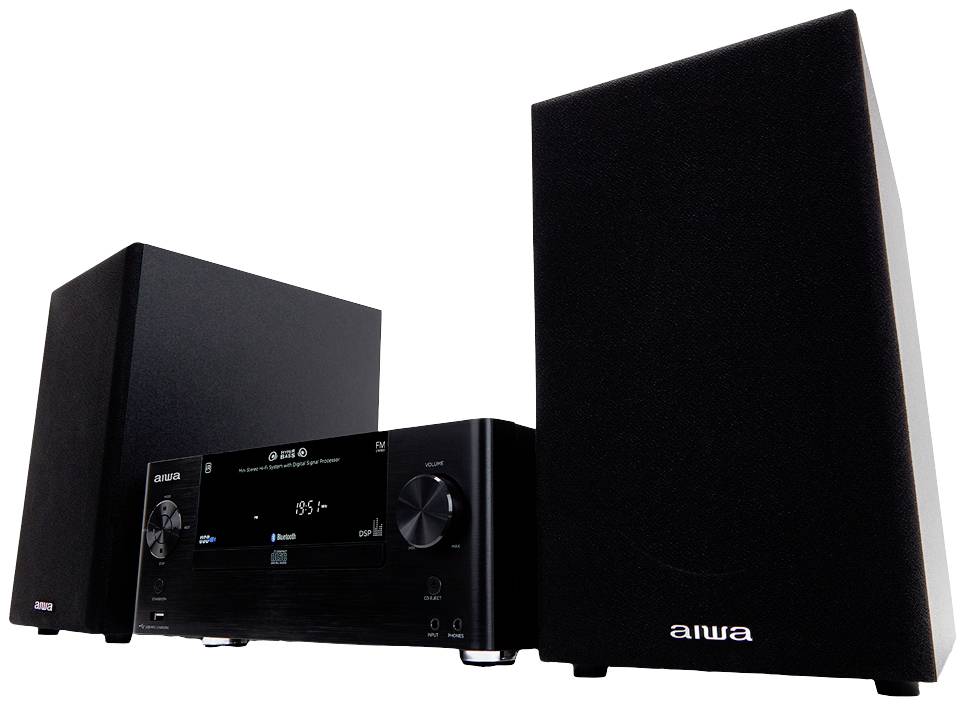 Aiwa MSBTU-500 Stereoanlage Bluetooth®, AUX, CD, USB, UKW, 50 W Schwarz