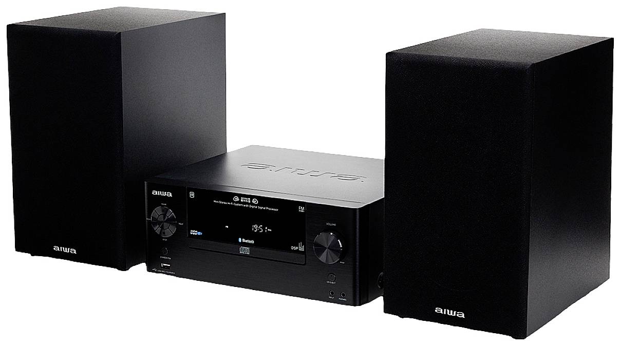 Aiwa MSBTU-500 Stereoanlage Bluetooth®, AUX, CD, USB, UKW, 50 W Schwarz