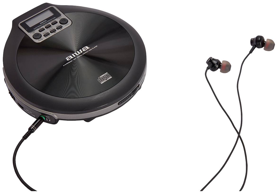 Aiwa PCD-810BK Tragbarer CD-Player CD, CD-R, CD-RW, MP3 Schwarz