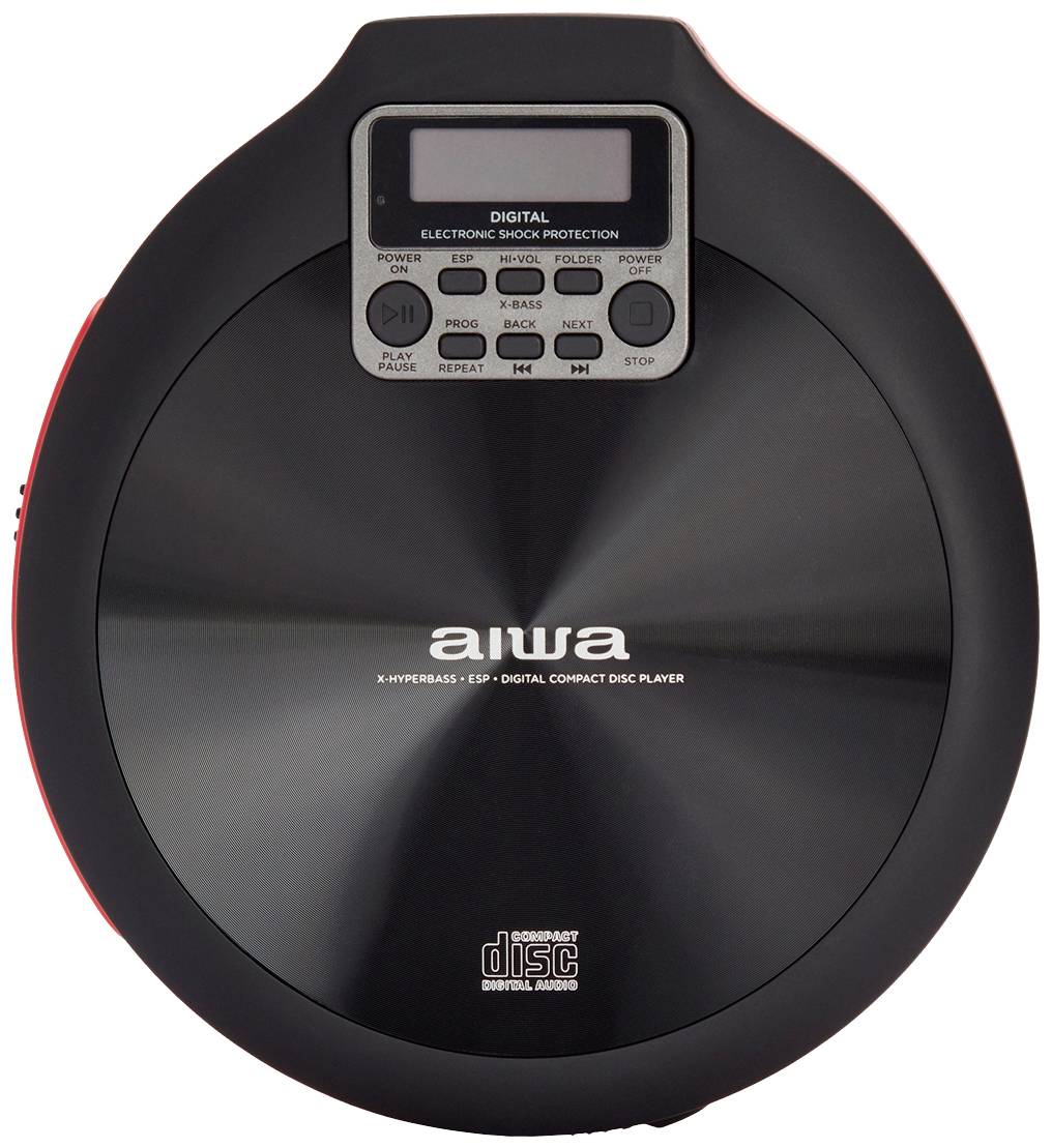Aiwa PCD-810BK Tragbarer CD-Player CD, CD-R, CD-RW, MP3 Schwarz