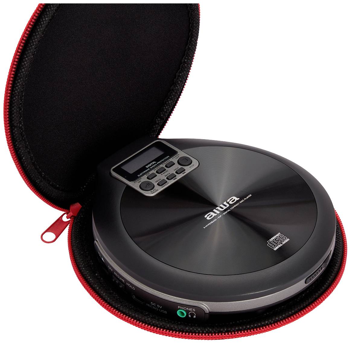 Aiwa PCD-810BK Tragbarer CD-Player CD, CD-R, CD-RW, MP3 Schwarz