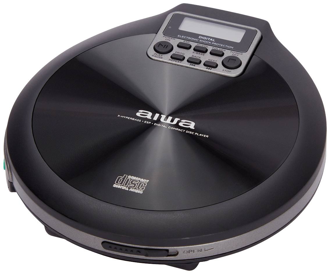 Aiwa PCD-810BK Tragbarer CD-Player CD, CD-R, CD-RW, MP3 Schwarz