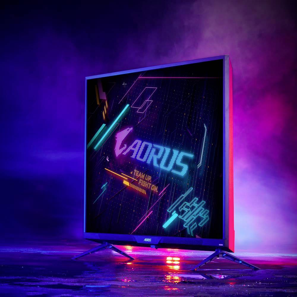 Gigabyte AORUS FO48U LED-Monitor EEK G (A - G) 120.7 cm (47.5 Zoll) 3840 x 2160 Pixel 16:9 1 ms USB-A (USB 3.2 Gen 1), HDMI®, DisplayPort, Kopfhöre