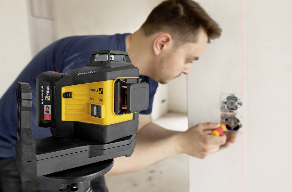 Stabila LAX 600, 12-V-System, 5-pcs Multilinienlaser selbstnivellierend Reichweite (max.): 30m