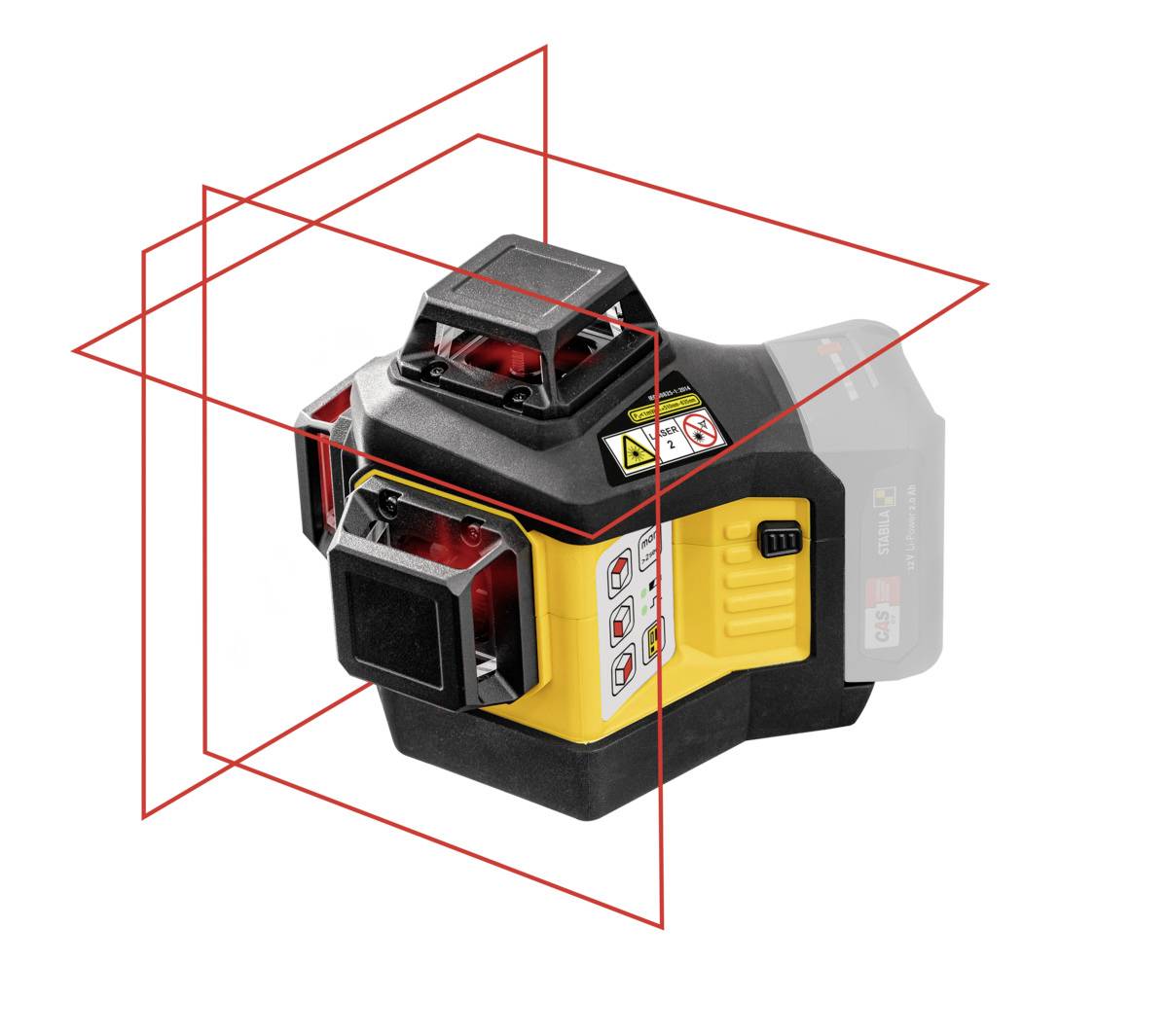 Stabila LAX 600, 12-V-System, 5-pcs Multilinienlaser selbstnivellierend Reichweite (max.): 30m