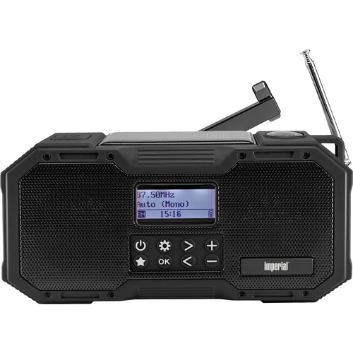 Imperial DABMAN OR 1 Outdoorradio DAB+, UKW Notfallradio, Bluetooth® Solarpanel, Akku-Ladefunktion