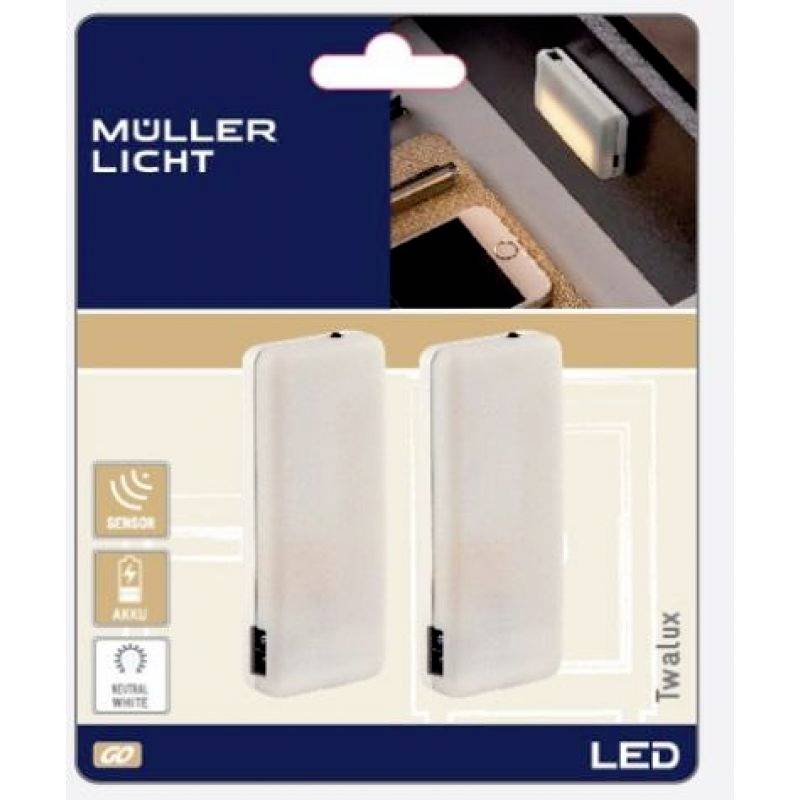 Müller-Licht 27700037 Twalux Sensor Mobile Kleinleuchte mit Bewegungsmelder LED Weiß