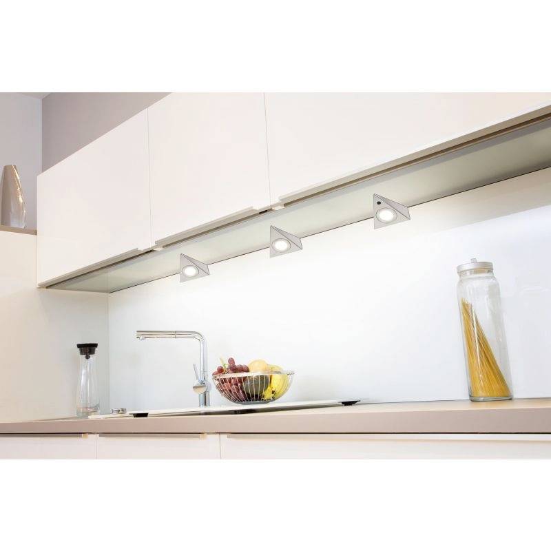 Müller-Licht Trios LED-Unterbauleuchte mit Bewegungsmelder LED LED fest eingebaut 8W Warmweiß Silber