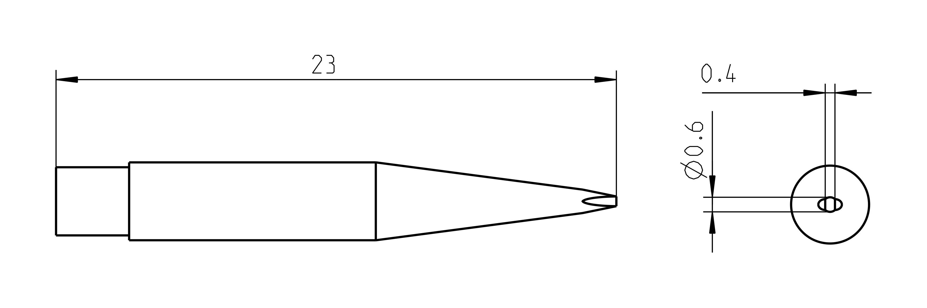 Weller RTMS 006 S MS Lötspitze Meißelform Spitzen-Größe 0.60mm Inhalt 1St.