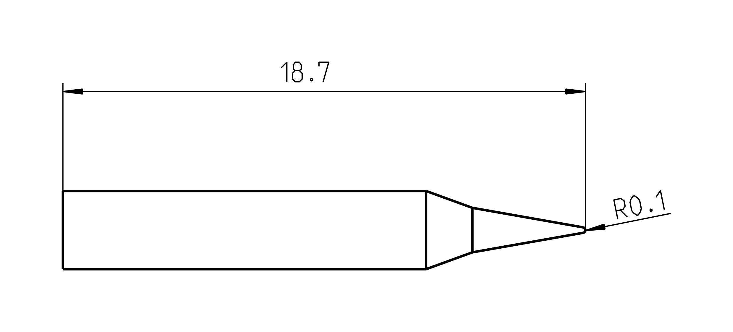Weller RTMS 002 C MS Lötspitze Konisch Spitzen-Größe 0.20mm Inhalt 1St.