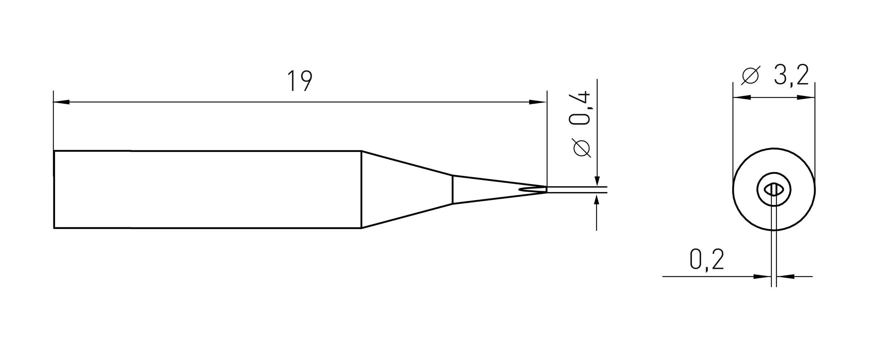 Weller RTMS 004 S MS Lötspitze Meißelform Spitzen-Größe 0.20mm Inhalt 1St.