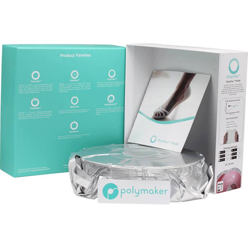 Polymaker PD01003 PolyFlex TPU-95A Filament TPU flexibel 1.75mm 750g Rot 1St.