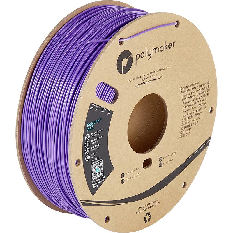 Polymaker PE01008 PolyLite Filament ABS geruchsarm 1.75 mm 1000 g Lila 1 St.