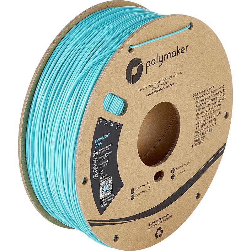 Polymaker PE01010 PolyLite Filament ABS geruchsarm 1.75mm 1000g Türkis 1St.